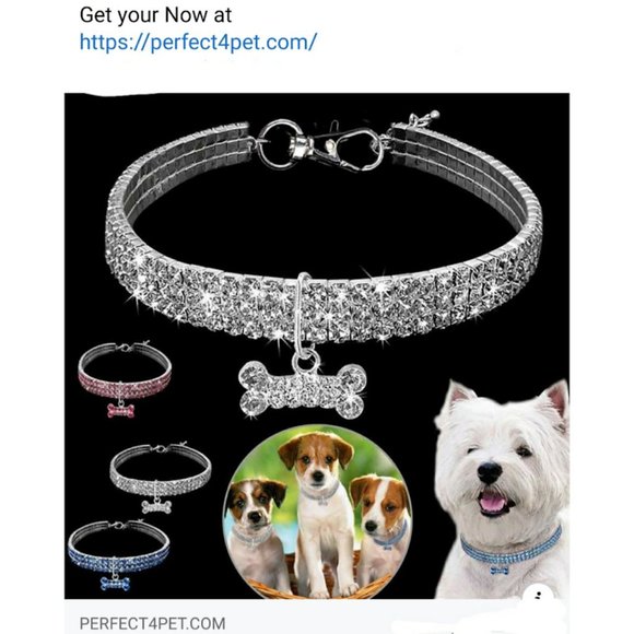 Other - bling crystal dog collar